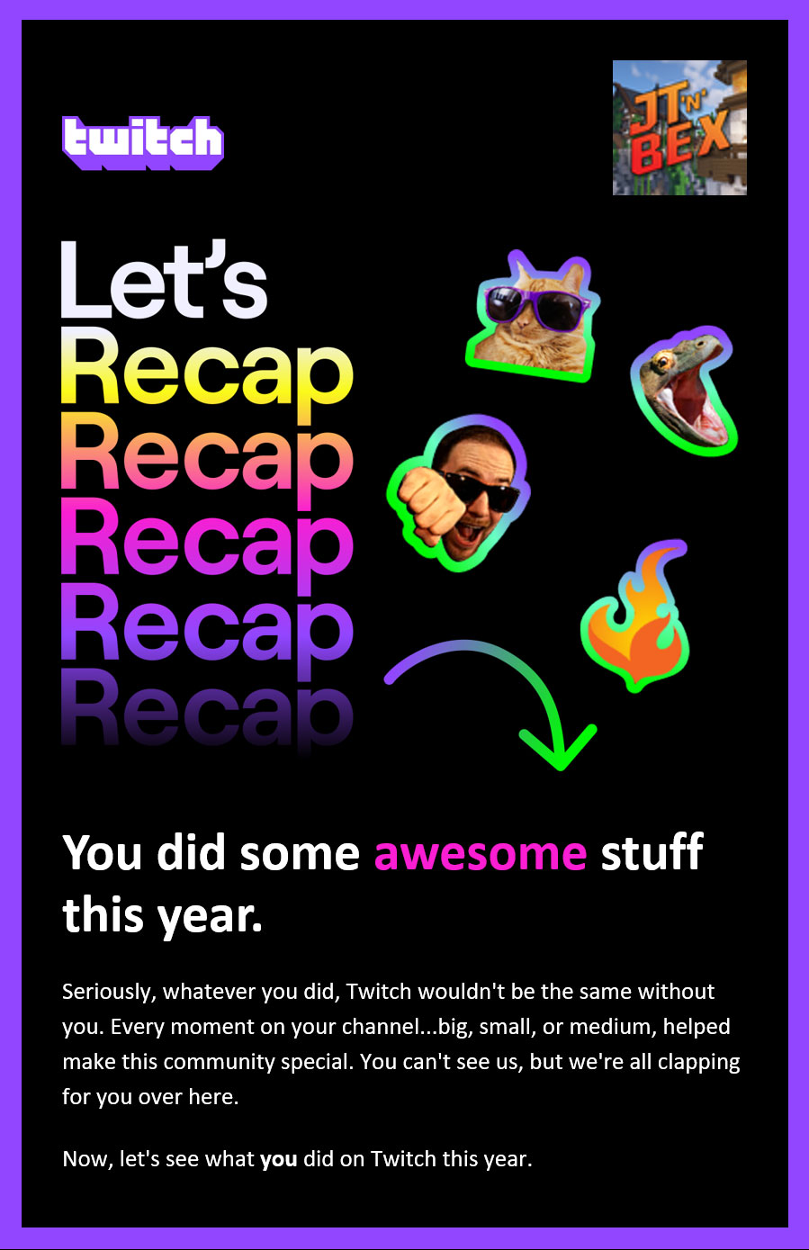 Page 1 of Twitch 2021 Recap